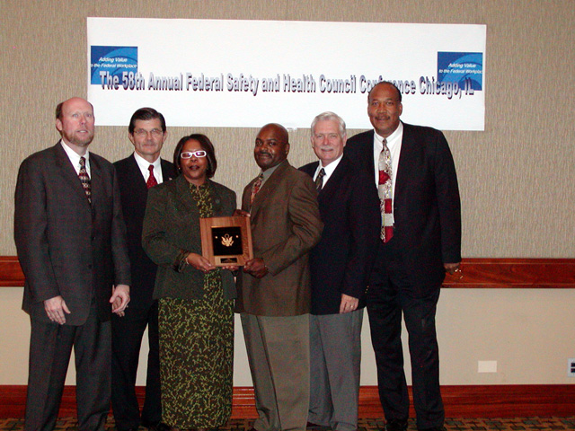 Detroit FSHC Award Winners with Assistant Secretary John L. Henshaw, and Deputy Assistant Secretary R. Davis Layne.
