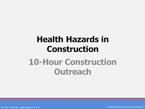 Health Hazards in Construction