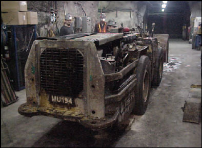 Diesel-powered equipment is often used in underground mines - Photo courtesy of MSHA
