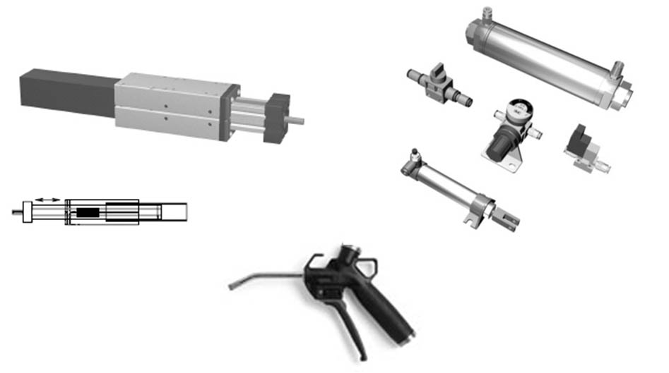 Photographs of various pneumatic and compressed air systems. For problems with accessibility in using figures, illustrations in this document, please contact the Directorate of Technical Support and Emergency Management at (202) 693-2300.