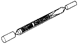 Figure 3. Charcoal Tube with Flame-sealed Ends and End Caps