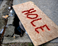 Figure 9. Plywood hole cover.