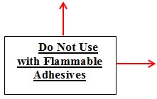 Do Not Use with Flammable Adhesives