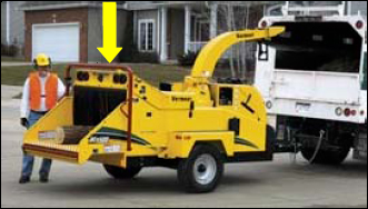 Feed control bar (in red) on top and sides with handles.