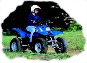 Rider with proper helmet