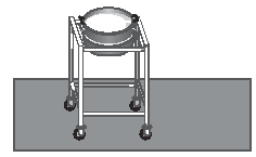 Depiction wheeled cart