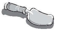 Depiction of short-handled scoop