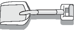 Depiction of lightwight short-handled shovel