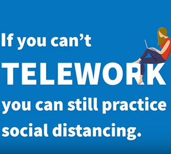 If you can't telework, you can still practice social distancing