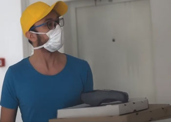 Worker making a delivery