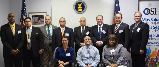 OSHA staff with members of the Paraguayan delegation