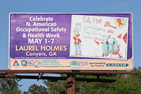 A billboard in Conyers, Ga., displays a winning entry from the Poster Contest.