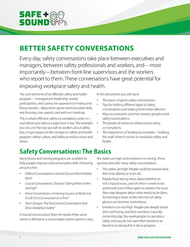 Better Safety Conversations