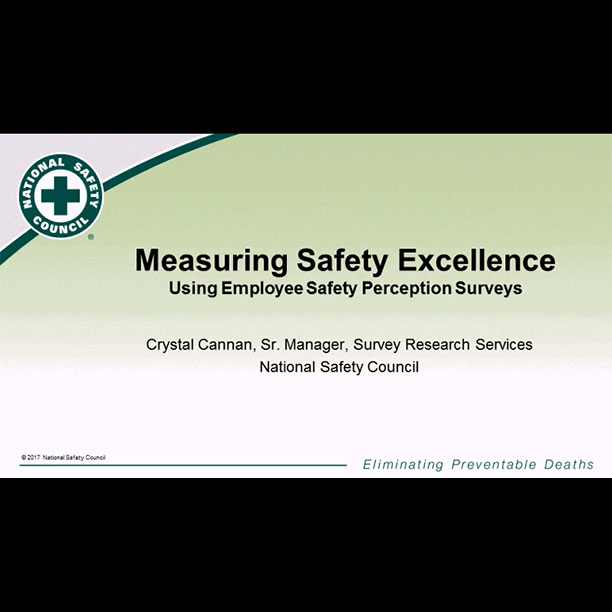 Title Slide from Webinar presentation on Employee Perception Surveys