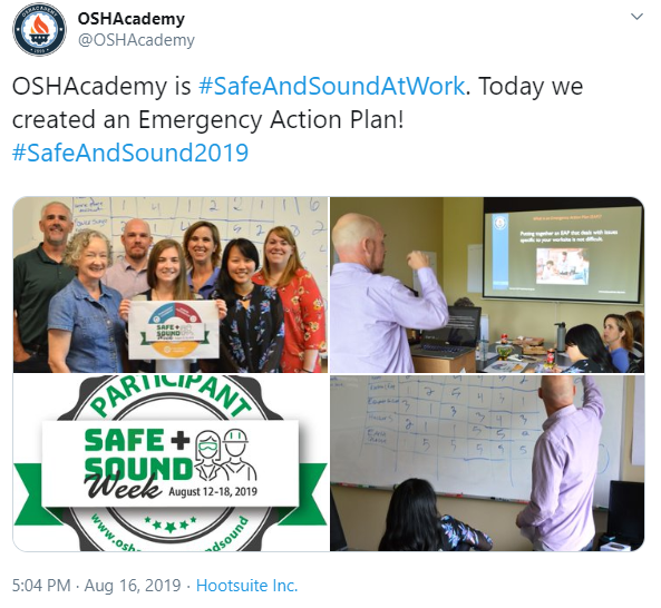 Image of OSHA Academy Tweet