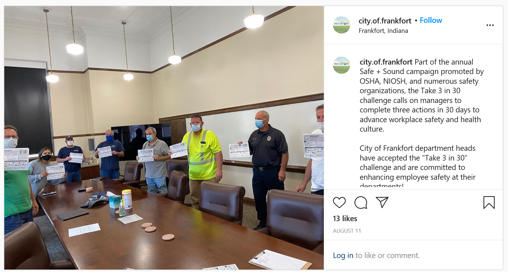 Image of City of Frankfort Instagram Post
