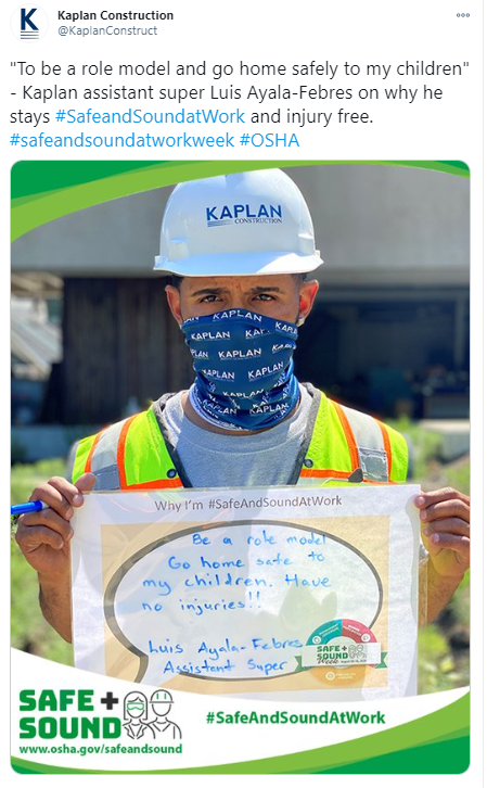 Image of Kaplan Construction Tweet