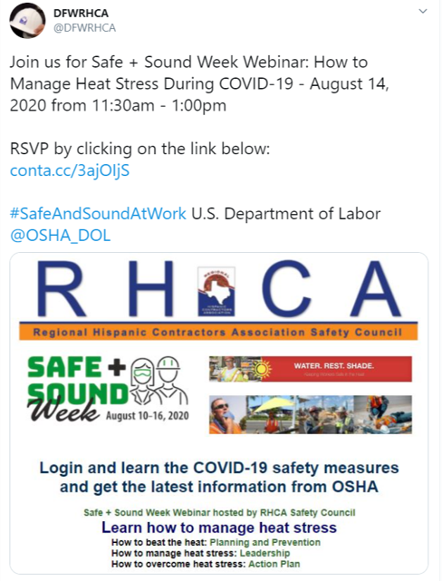 Image of RHCA Webinar Tweet