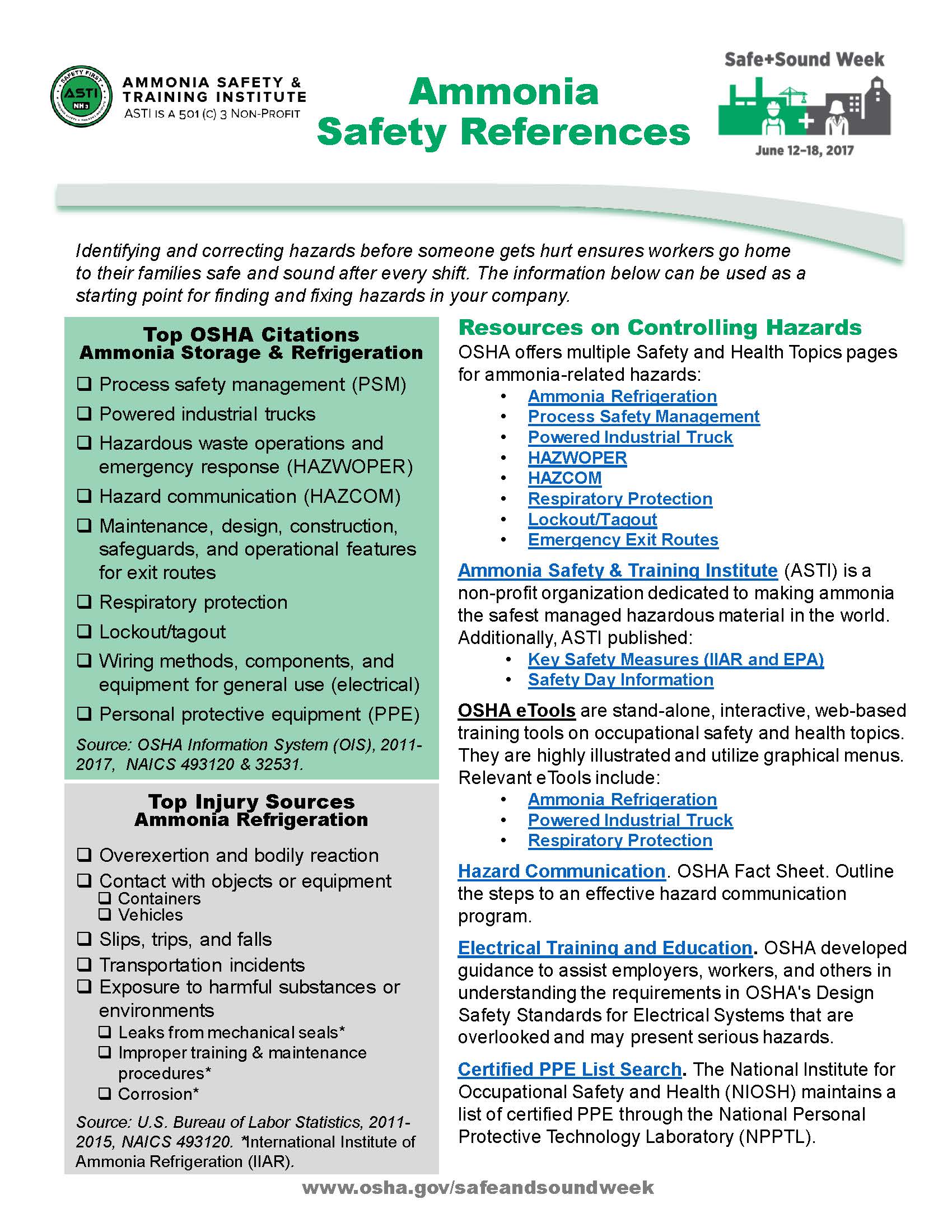 Ammonia Storage and Refrigeration - Ammonia Safety & Training Institute (ASTI)