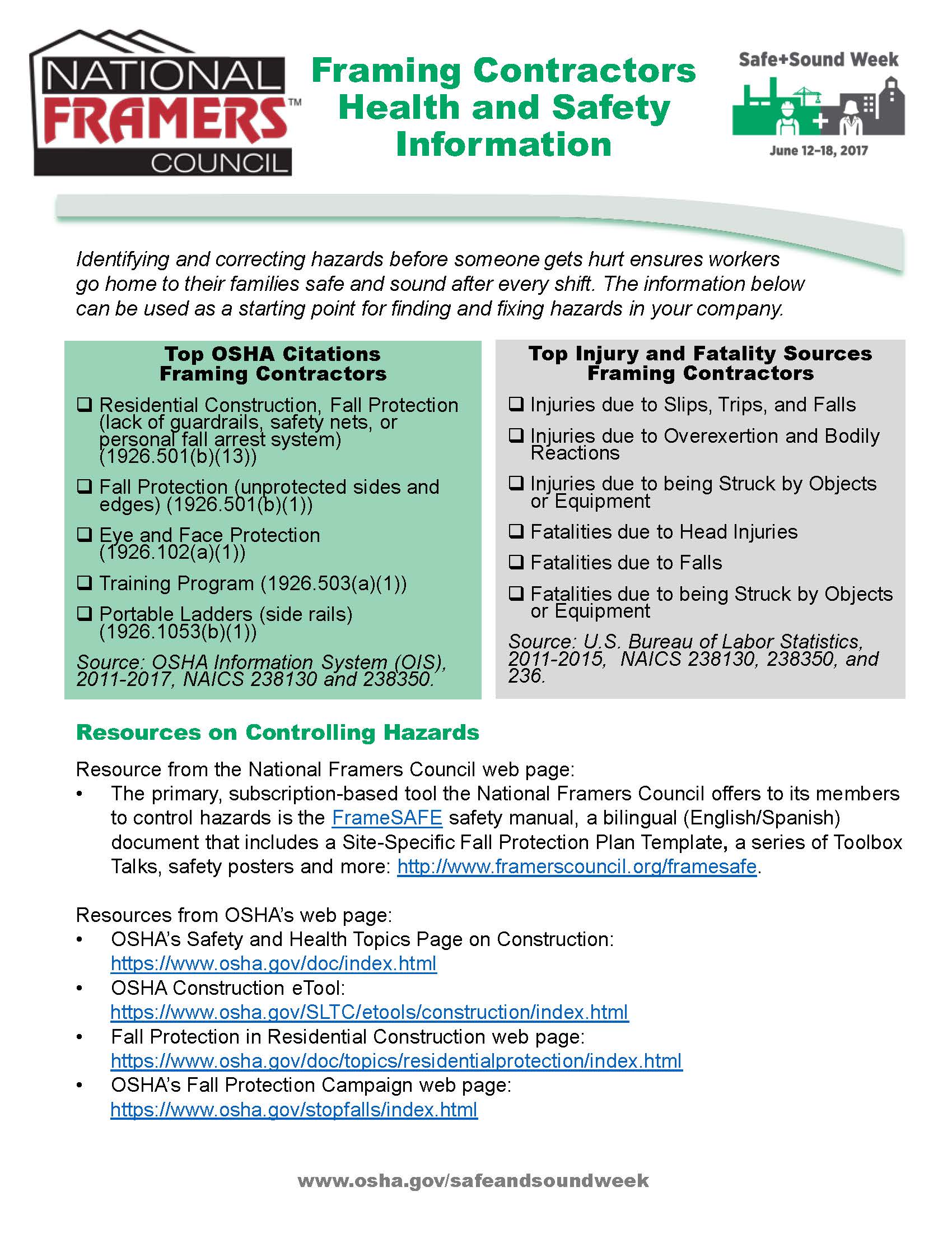 Framing Contractors - National Framers Council