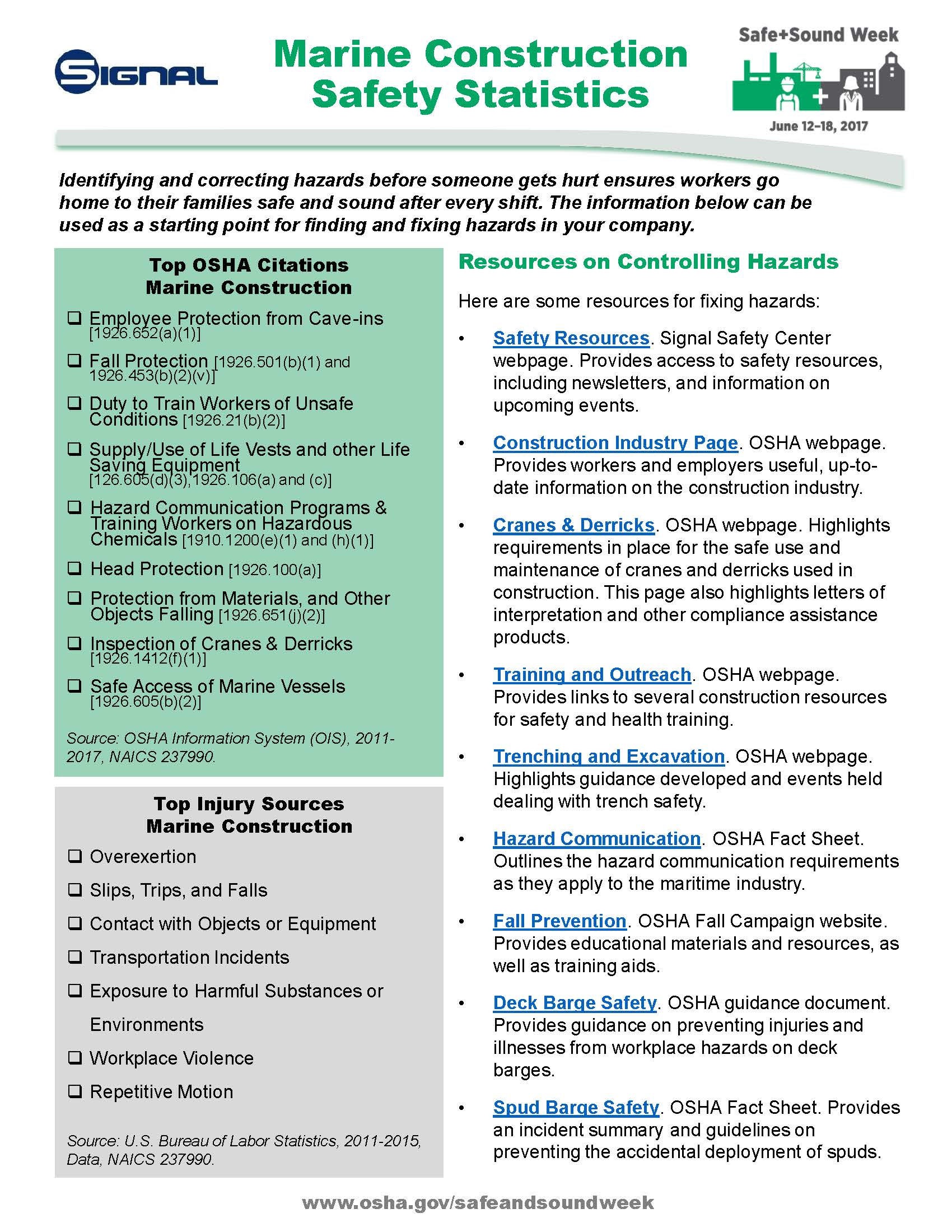 Marine Construction - Signal Administration