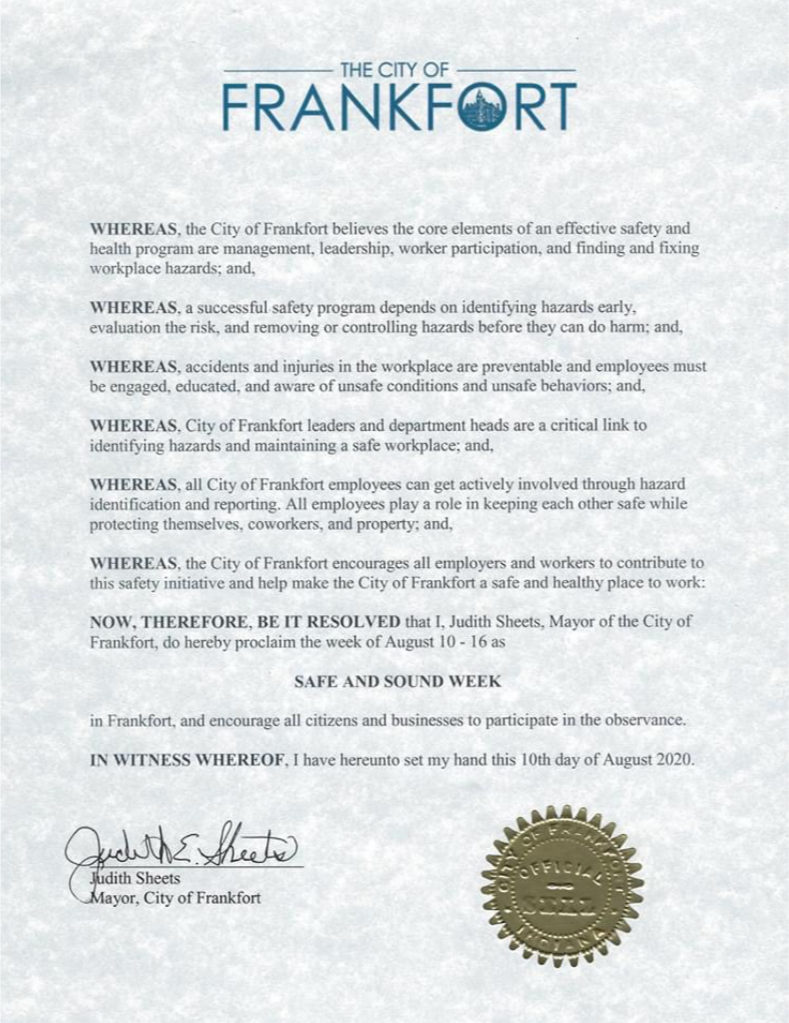 Frankfort, Indiana Proclamation