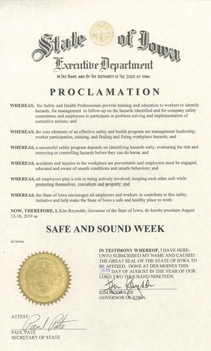 Iowa Proclamation