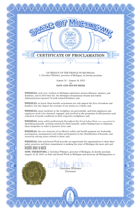 Michigan Proclamation