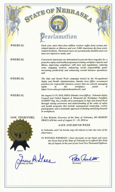 Nebraska Proclamation