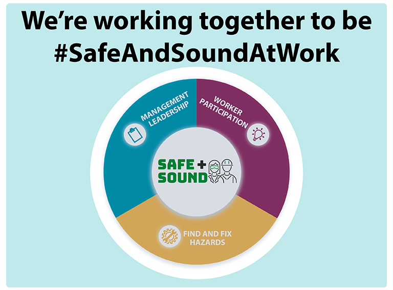 We're working together to be #SafeAndSoundAtWork